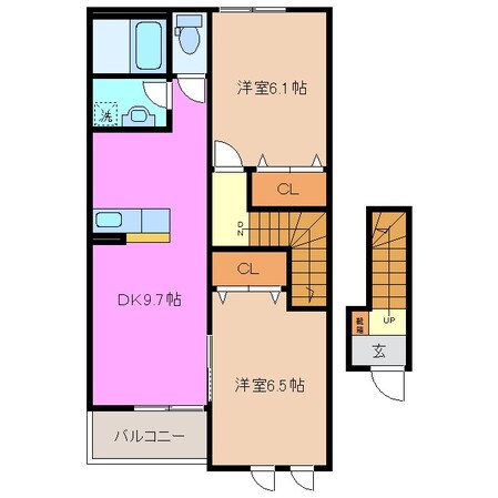 霞ケ浦駅 徒歩10分 2階の物件間取画像